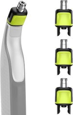 Yinke Nose Hair Trimmer Replacement Heads Compatible with One Blade QP2520 / QP2630 & OneBlade pro Shaver, Waterproof Dual Edge Blades for Easy Cleansing (3 Pcs)
