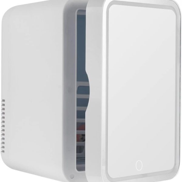 DDCVFREE Mini fridge Mini Makeup Fridge With Makeup Mirror Cosmetics Refrigerator Thermoelectric Cooler And Warmer For Perfume Skincare Products