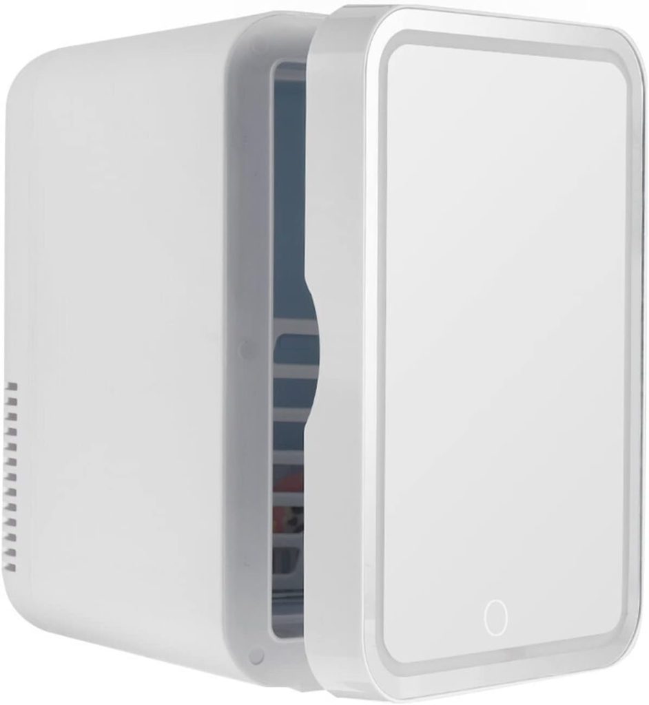 DDCVFREE Mini fridge Mini Makeup Fridge With Makeup Mirror Cosmetics Refrigerator Thermoelectric Cooler And Warmer For Perfume Skincare Products