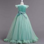 ⁦Girls Rainbow Costume Pageant Princess Party Tulle Dress Kids Baptism Christening 3rd Birthday Party Carnival Long Maxi Ball Gown Children's day Gift⁩ - الصورة ⁦3⁩