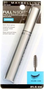 Maybelline Full 'N Soft Waterproof Mascara, Very Black [311], 0.28 oz (Pack of 2)