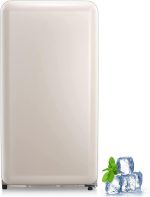 ⁦QBNZAXC Mini fridge Mini Fridge Compact Refrigerator Freezer AC Large Capacity Storage Beverages Vegetables⁩ - الصورة ⁦5⁩