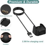 ⁦كيس سمارت شاحن لساعة فيتبيت فيرسا 2، قاعدة شحن بديلة مع سلك USB بطول 3.3 قدم لساعة فيتبيت فيرسا 2 الذكية⁩ - الصورة ⁦4⁩