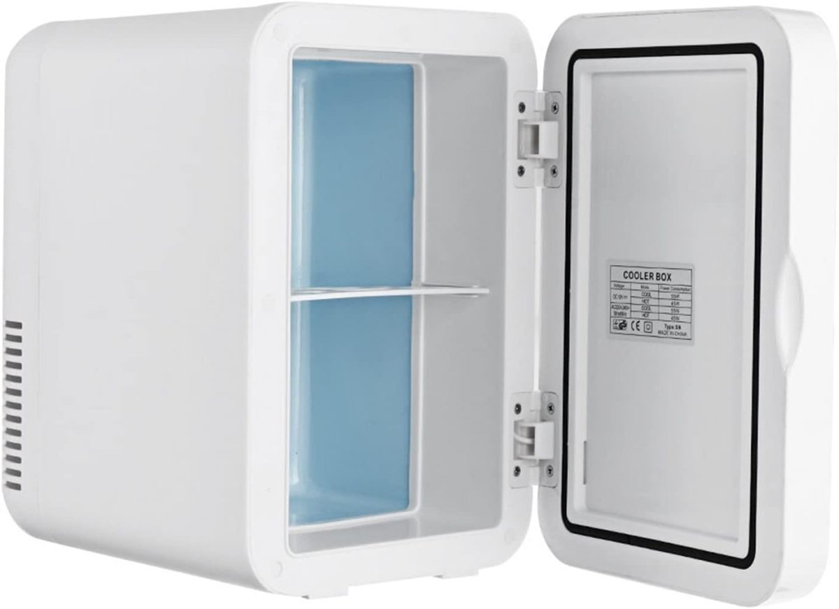 ⁦DDCVFREE Mini fridge Mini Makeup Fridge With Makeup Mirror Cosmetics Refrigerator Thermoelectric Cooler And Warmer For Perfume Skincare Products⁩ - الصورة ⁦3⁩