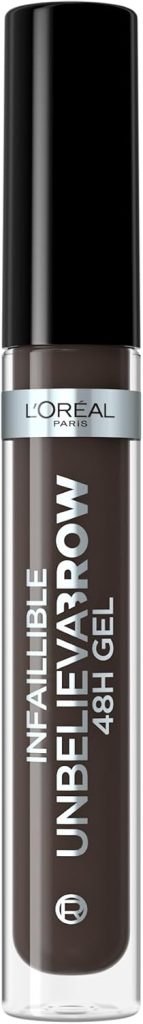 L'Oreal Paris UnbelievaBrow Long-Lasting Eyebrow Gel, Smudge-Proof, Transfer-Proof, Waterproof, 109 Ebony