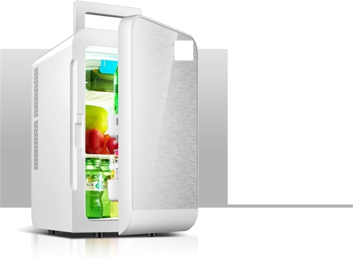 ⁦QBNZAXC Mini fridge Refrigerator Refrigeration Heating Dual-use Refrigerator Mini Portable Dormitory Apartment Small Refrigerator⁩ - الصورة ⁦4⁩
