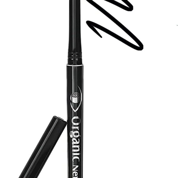 Organic Netra Pure Black Pencil Kajal Waterproof, Smudgeproof and Long Lasting Upto 12Hrs Enriched With All Natural Ingredients, Intense Colour, Matte Finish
