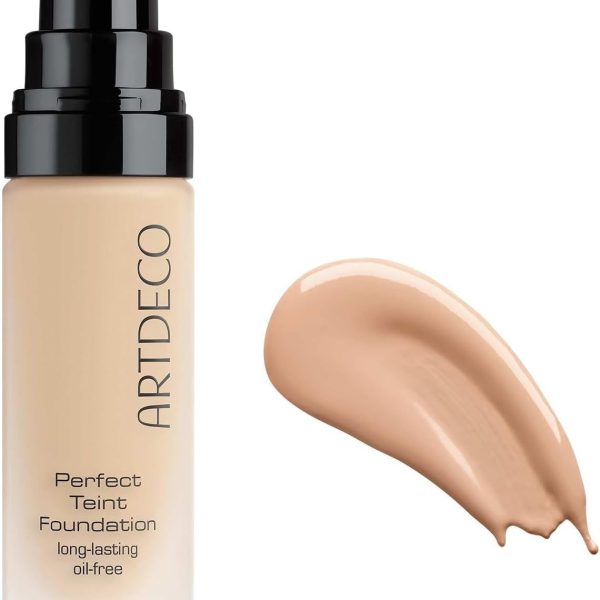 ARTDECO Perfect Teint Foundation - Natural N°35 - Lightweight Liquid Formula - Medium to Full Coverage - Without Mask-Like Effect - Conceals Imperfections - Vegan Makeup - Hyaluron - 0.67 Fl Oz