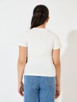 ⁦Styli Girls Basic Round Neck T-Shirt⁩ - الصورة ⁦5⁩