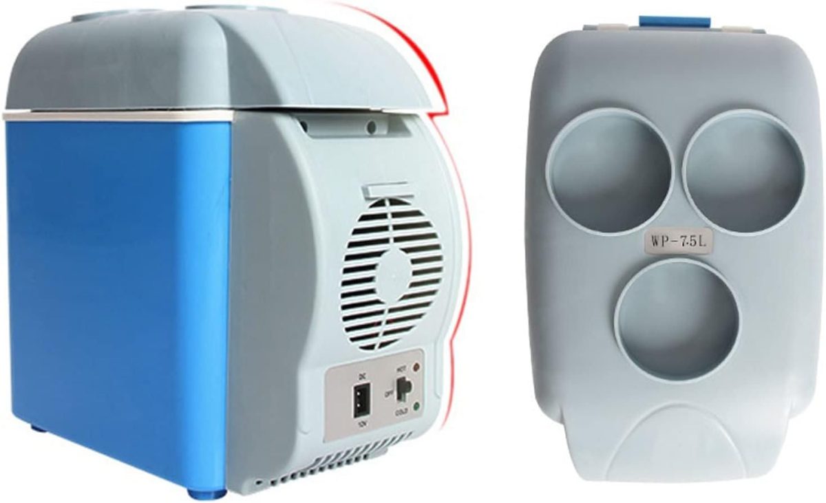 ⁦QBNZAXC Mini fridge Mini Car Fridge Portable Auto Refrigerator Multi-Function Cooler Freezer Warmer for Travel Home Camping⁩ - الصورة ⁦3⁩