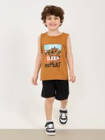 ⁦Styli Boys Loose Fit Solid Shorts⁩ - الصورة ⁦3⁩