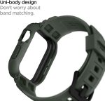⁦Spigen Rugged Armor PRO designed for Apple Watch Band with Case for Series 9/8/7 (45mm) and Series SE2/6/SE/5/4 (44mm) - Military Green⁩ - الصورة ⁦9⁩