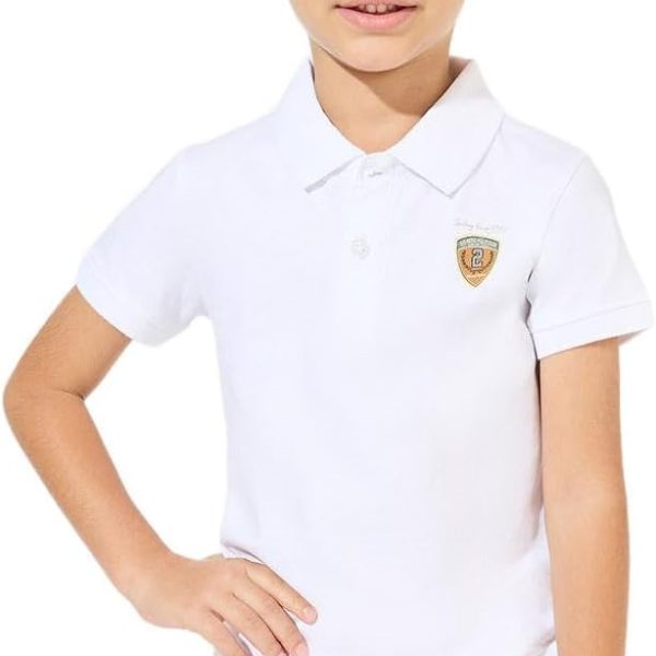 Styli Boys Minimal Print Polo T-Shirt