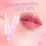 ⁦KASTWAVE 3Pcs Color Changing Hydrating Lip Oil Set, Pink Magic Mood Liquid Lipstick, High-Shine Clear Temperature Color Change Lip Stain Lip Balm, Long Lasting Nutritious Natural PH Color Change Lip⁩ - الصورة ⁦6⁩