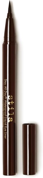 Stila Stay All Day Waterproof Liquid Eye Liner - Dark Brown for Women 0.016 oz Eyeliner, White