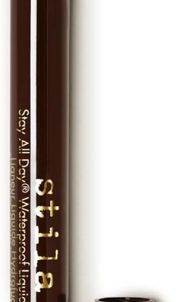 Stila Stay All Day Waterproof Liquid Eye Liner - Dark Brown for Women 0.016 oz Eyeliner, White