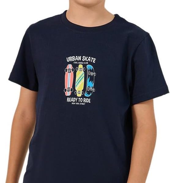 Styli Boys Graphic Print Round Neck T-Shirt
