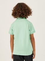 ⁦Styli Boys Slogan Print Regular Fit Polo Neck T-Shirt⁩ - الصورة ⁦5⁩