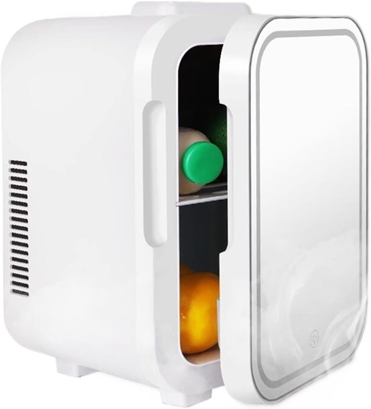 QBNZAXC Mini fridge Portable Refrigerator 12V/220V Mini Mirror Fridge Auto Compressor Student Dormitory Home Use Camping Cooler Refrigerator