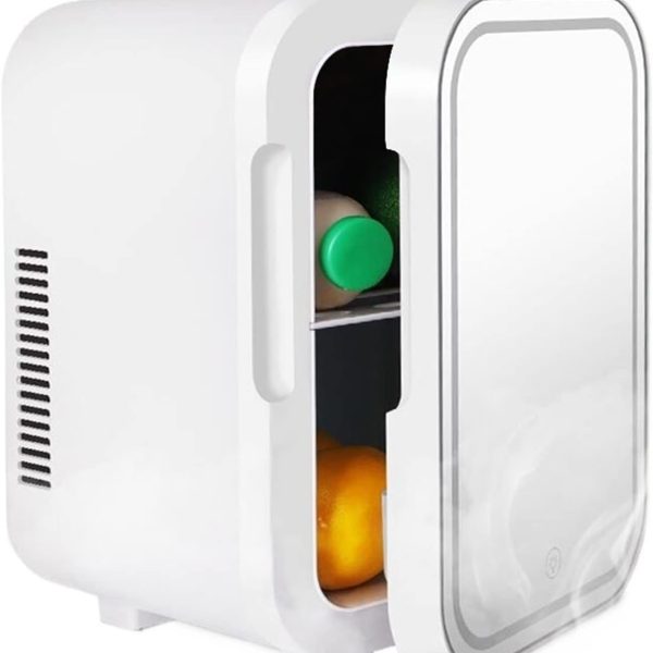 QBNZAXC Mini fridge Portable Refrigerator 12V/220V Mini Mirror Fridge Auto Compressor Student Dormitory Home Use Camping Cooler Refrigerator