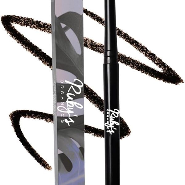Ruby's Organics Smoked Kohl Pencil/Precision Eyeliner, Black, 0.35g