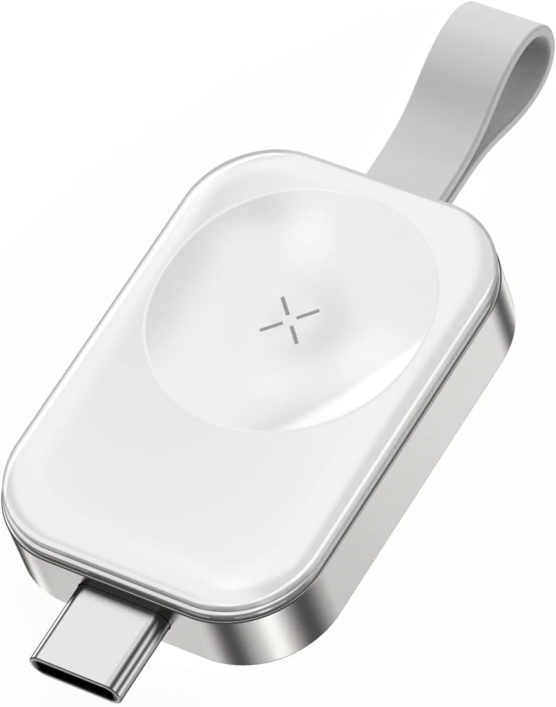 Excefore Portable Apple Watch Charger，iWatch Wireless Charger with USB C Fast Charging Magnetic Travel Charger for Apple Watch Series 8 7 SE 6 5 4 3 2