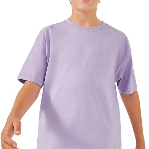 Styli Boys Solid Oversized T-Shirt With Badge Detail