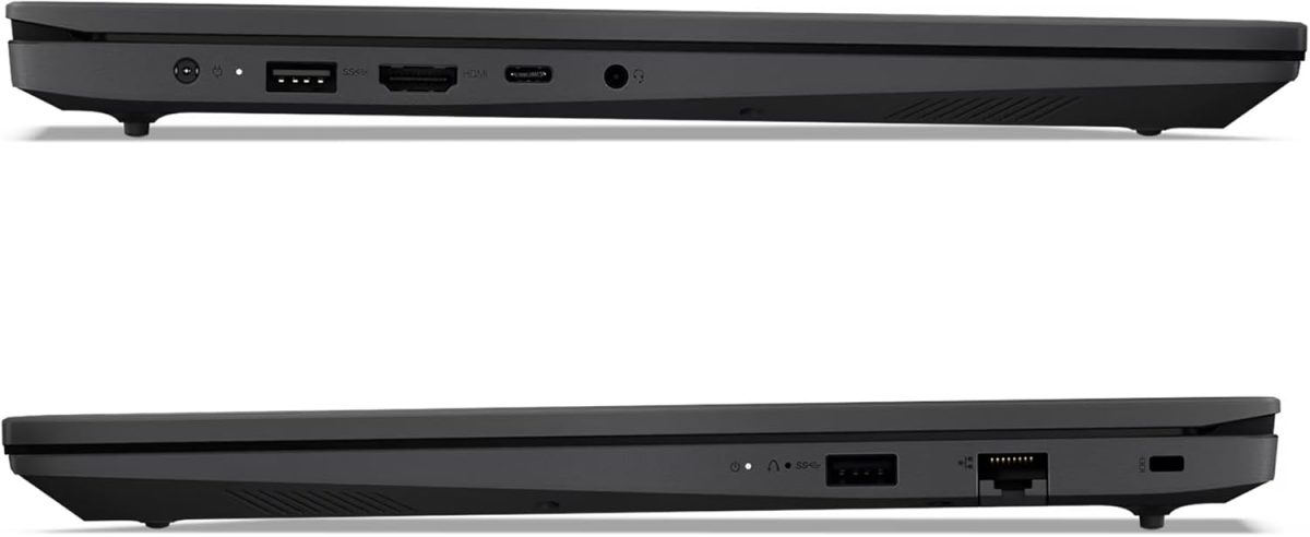 ⁦Lenovo V15 G4 Laptop, AMD Ryzen 5 7520U, 16GB DDR4 RAM, 2TB PCIe SSD, 15.6" FHD, AMD Radeon 610M, QWERTZ Keyboard, Windows 11 Pro, Office 2021, Black⁩ - الصورة ⁦4⁩
