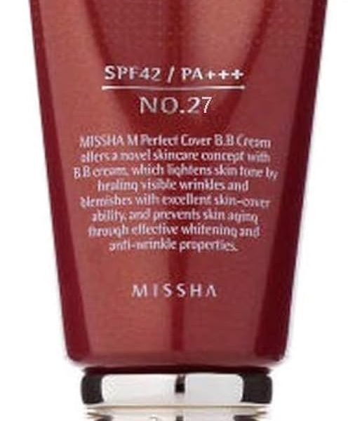 MISSHA Perfect Cover BB CREAM SPF42 / PA +++ #27 Honey Beige