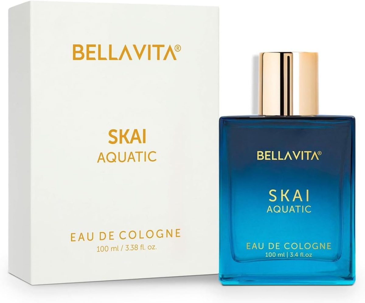 ⁦Bella Vita Luxury Organic SKAI AQUATIC Eau De Cologne Unisex Perfume For Men & Women 100 ML⁩ - الصورة ⁦7⁩