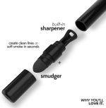 ⁦Ruby's Organics Smoked Kohl Pencil/Precision Eyeliner, Black, 0.35g⁩ - الصورة ⁦4⁩