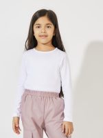 ⁦Styli Girls Basic Long Sleeve T-Shirt⁩ - الصورة ⁦6⁩