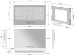 ⁦Soulaca 22 Inch Mirror TV, Smart TV for Bathroom, Digital/Analog Tuner, Mirror Panel, Magic Remote, Waterproof, Netflix, Integrated Speaker, Model 2024⁩ - الصورة ⁦6⁩