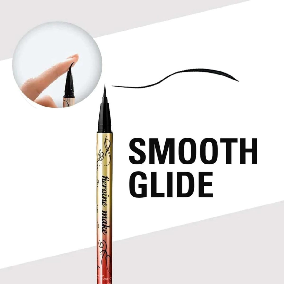 ⁦Heroine Make KISSME E Prime Liquid Eyeliner (01 Jet Black) Super Waterproof Ultra Fine Tip for Precise Eye Makeup Stay All Day Long⁩ - الصورة ⁦4⁩
