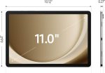 ⁦Samsung Galaxy Tab A9+ Plus 11” 64GB Android Tablet, Big Screen, Quad Speakers, Upgraded Chipset, Multi Window Display, Slim, Light, Durable, Kids Friendly Design, US Version, 2024, Silver⁩ - الصورة ⁦3⁩