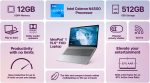 ⁦Lenovo IdeaPad Newest Flagship Laptop, 15.6" HD Display, Intel Dual Core Processor Up to 2.8GHz, 12GB RAM, 512GB SSD + 128GB eMMC, 1-Y Microsoft Office 365, Wi-Fi 6, Webcam, Win 11 +HubxcelAccessory⁩ - الصورة ⁦3⁩