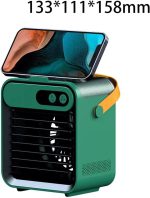 ⁦Avcbno Mini air conditioner Mini refrigeration air conditioner household small air cooler portable mobile humidification desktop water cooling fan(Green)⁩ - الصورة ⁦2⁩