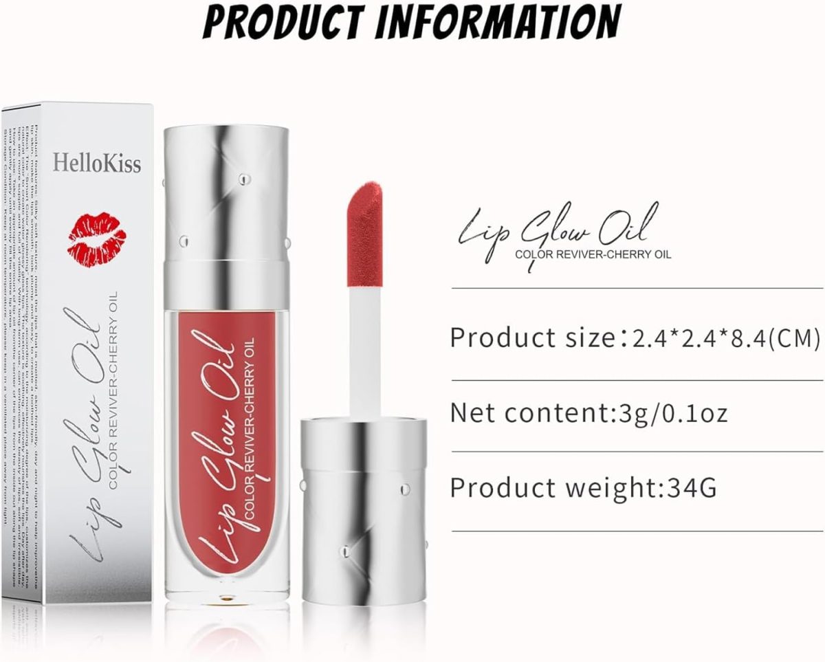 ⁦Korean Style Lip Oil Gloss, Ultra-Shiny Clear Lipstick Gloss Crystal Jelly Moisturizing Lip Oil,Fashion Lipstick Makeup Care Lipstick for Girls and Women(#01)⁩ - الصورة ⁦7⁩