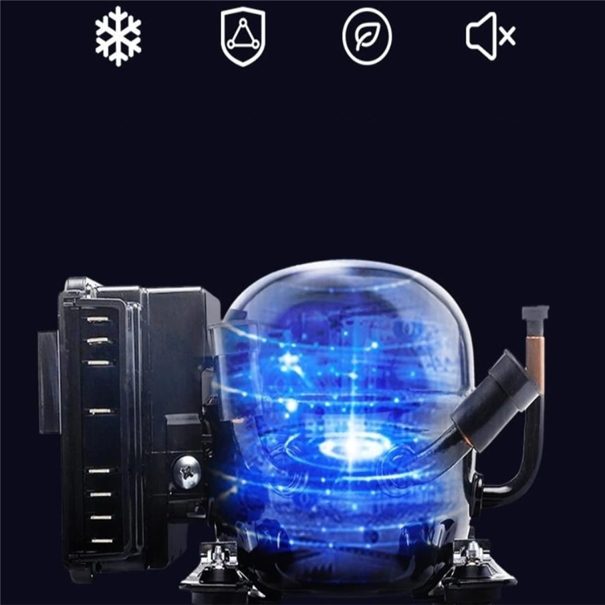 ⁦Avcbno Compact refrigerator Portable home refrigerator mini fridge Cold storage outdoor household compressor⁩ - الصورة ⁦4⁩