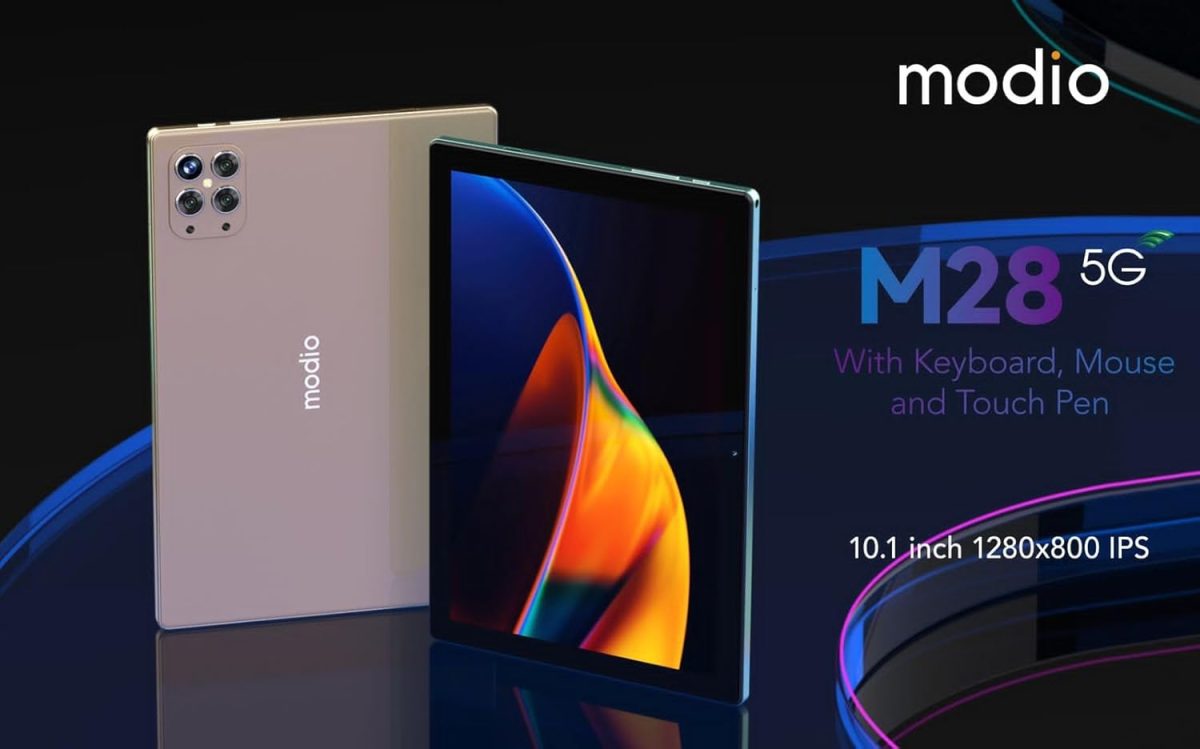 ⁦تابلت M28 اندرويد ذكي 10.1 بوصة 5G للأطفال من موديو بذاكرة رام 512 جيجابايت - روم 8 ثنائي شرائح الاتصال مع لوحة مفاتيح بلوتوث أزرق⁩ - الصورة ⁦6⁩