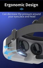 ⁦Azonee VR Headset Phone Within 4.7-7.2inch Display Screen Universal Virtual Reality Goggles Soft Comfortable Updated 3D Glasses Compatible for iPhone Android Wearable VR Set for Kids Adults⁩ - الصورة ⁦3⁩