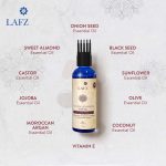 ⁦Lafz 10-In-1 Advanced Hair Oil. A Blend Of 10 Magical Oils. Made With 98% Natural Oils. Reduces Hair Fall, Breakage. Stronger Roots. Controls Dandruff. Adds Lustre & Reduces Split Ends. 100 Ml⁩ - الصورة ⁦3⁩