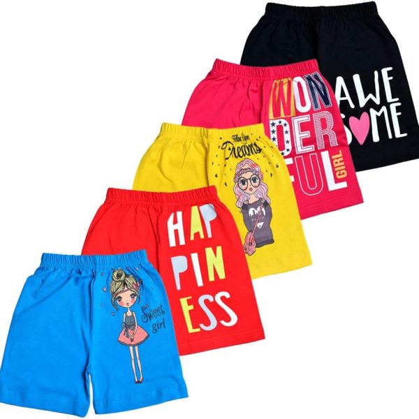 T2F girls Girls Shorts Shorts (pack of 5)