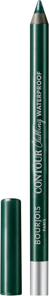 Bourjois Contour Clubbing, 070 Green Comes True, Waterproof Eye Pencil, Bright & Intense Colour, Up to 24hrs Wear, Creamy & Comfortable, Vegan Formula, Sweat, Heat & Smudge-Proof, Quick Dry, 1.2g