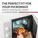 ⁦Goodern 31.5 CM Replacement Microwave Glass Plate Microwave Turntable Tray,Microwave Plate Parts Durable Microwave Tray,Replacement Microwave Glass Turntable for GE,Samsung,Magic Chef,Dishwasher Safe⁩ - الصورة ⁦2⁩