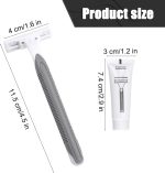 ⁦Disposable Razors in Bulk Pack of 30,Gray Bulk Razors Disposable Individually Wrapped Twin Blade Disposable Shaving Razors with Shaving Cream and Clear Cap Set for Homeless,Hotel,Charity,Travel⁩ - الصورة ⁦5⁩