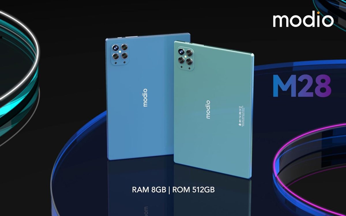 ⁦تابلت M28 اندرويد ذكي 10.1 بوصة 5G للأطفال من موديو بذاكرة رام 512 جيجابايت - روم 8 ثنائي شرائح الاتصال مع لوحة مفاتيح بلوتوث أزرق⁩ - الصورة ⁦4⁩