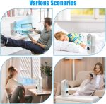 ⁦Bladeless Fan, Yakiter Portable Fan with 6 Speeds, Small Personal Cooling Fan with Humidifier with LED Light, USB Multifunctional Timing Conditioning Fan Quiet Table Fan for Home, Office (White)⁩ - الصورة ⁦7⁩