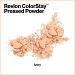 ⁦Revlon Powder Foundation by, ColorStay Face Makeup, Longwearing, Oil Free, Fragrance Free, Noncomedogenic, Cappuccino (410)⁩ - الصورة ⁦4⁩
