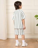 ⁦REDTAG Boys Striped T- Shirt And Shorts Set (2 Piece)⁩ - الصورة ⁦4⁩